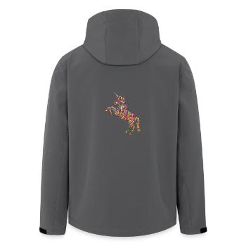 unicorn - Recycelte Männer Softshell-Jacke von Stanley/Stella - Schwarz - Hinten - AI Model Male 185 light (185cm)