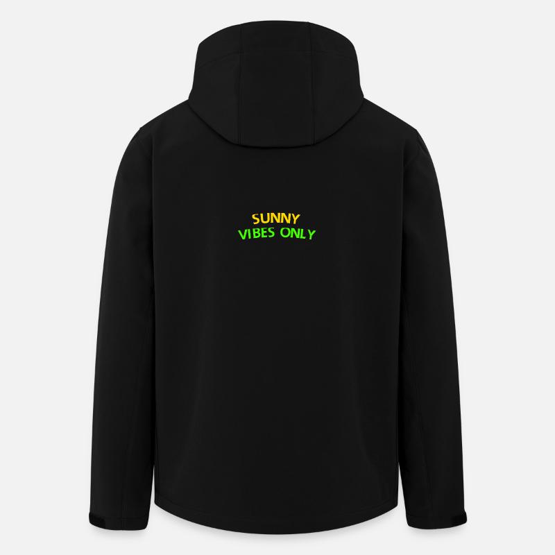 T-shirt de typographie Sunny Vibes Only - Veste softshell homme en polyester recyclé Stanley/Stella - noir