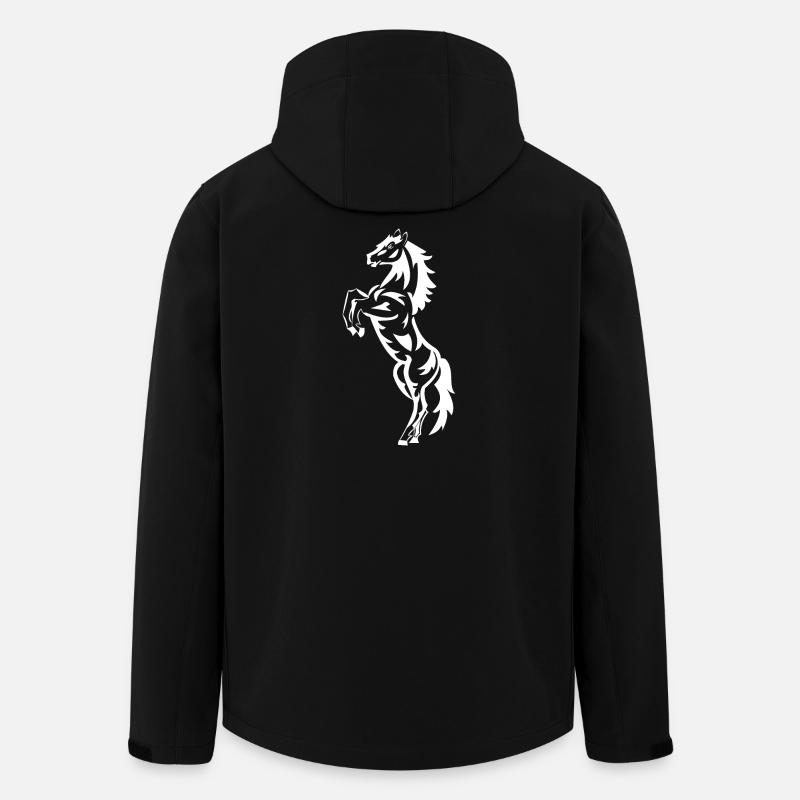 Cheval, équitation, cavalier, chevaux - Veste softshell homme en polyester recyclé Stanley/Stella - noir