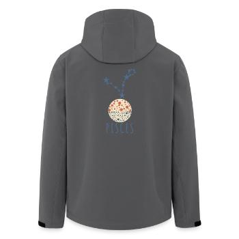 The constellation of Pisces - Men’s Recycled Softshell Jacket by Stanley/Stella - black - Back - AI Model Male 185 light (185cm)