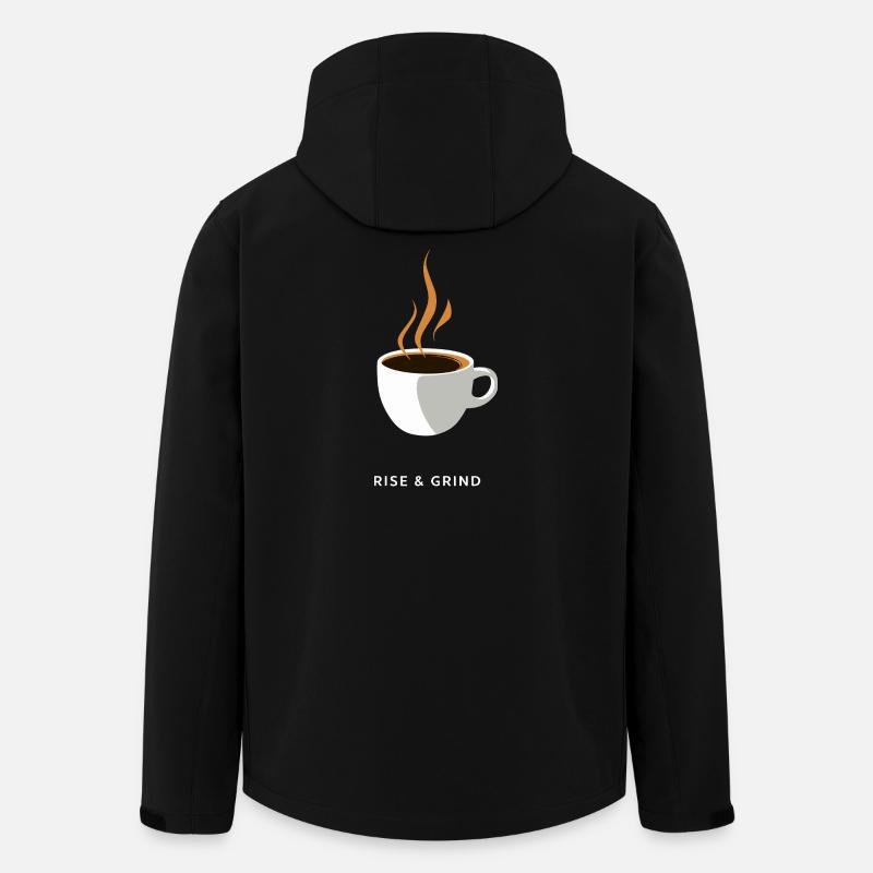 Steaming Coffee Grind - Men’s Recycled Softshell Jacket by Stanley/Stella - black
