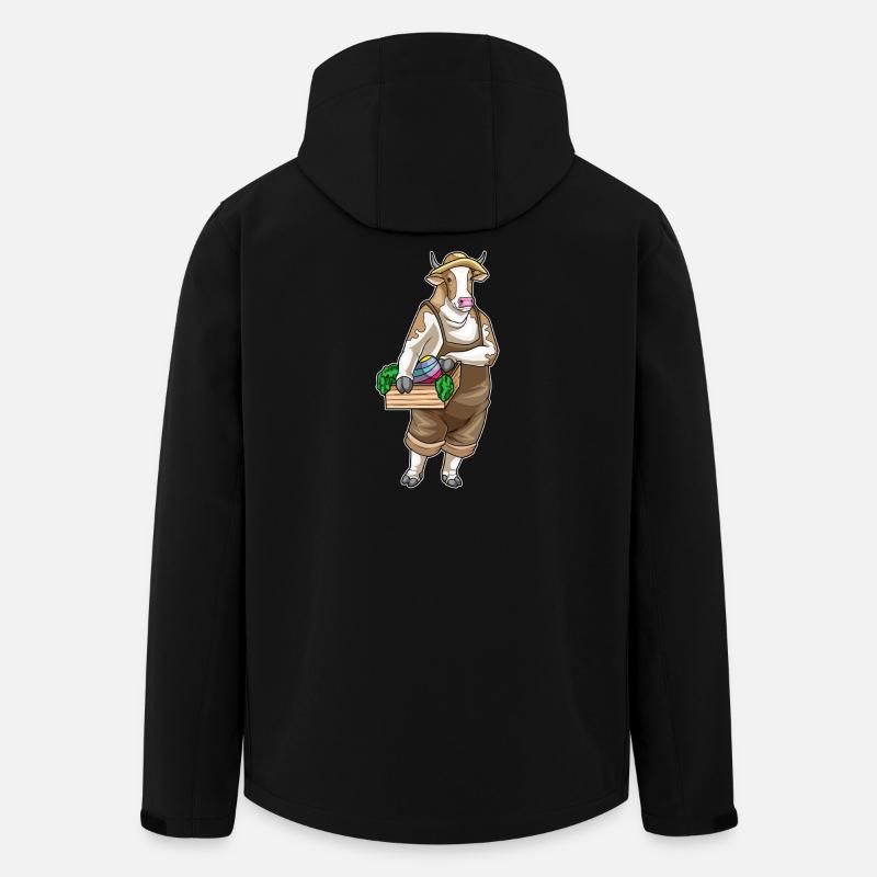 Vache Pâques fermier - Veste softshell homme en polyester recyclé Stanley/Stella - noir
