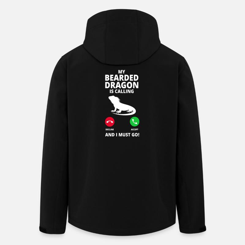 Appel du dragon barbu - Veste softshell homme en polyester recyclé Stanley/Stella - noir