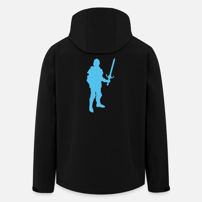 Blue Knight Silhouette - Men’s Recycled Softshell Jacket by Stanley/Stella - black