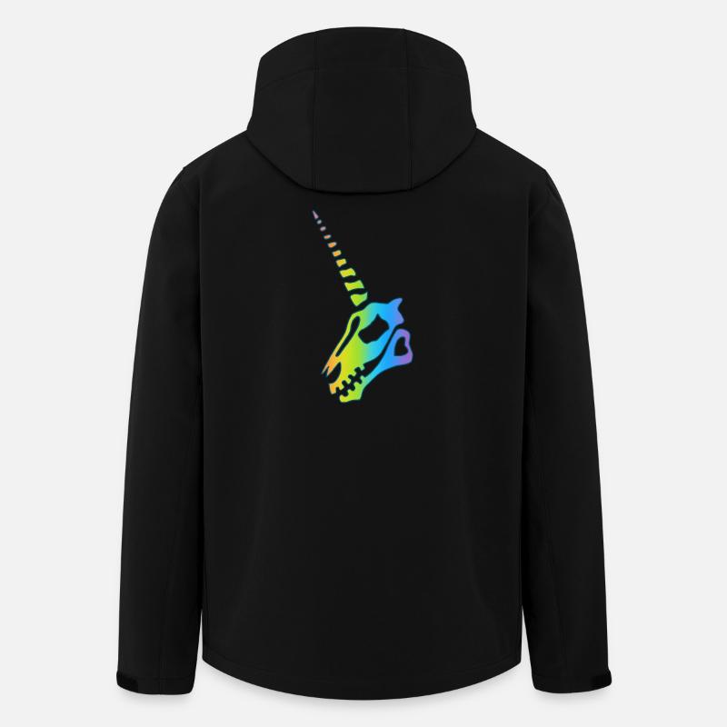 Regenbogen Einhorn Schädel - Recycelte Männer Softshell-Jacke von Stanley/Stella - Schwarz