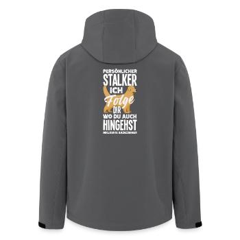 Golden Retriever Propriétaire Cadeau Propriétaire - Veste softshell homme en polyester recyclé Stanley/Stella - noir - Dos - AI Model Male 185 light (185cm)
