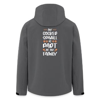 Mon Cocker Spaniel fait partie de la famille - Veste softshell homme en polyester recyclé Stanley/Stella - noir - Dos - AI Model Male 185 light (185cm)