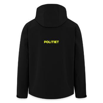police - Veste softshell homme en polyester recyclé Stanley/Stella - noir - Dos - AI Model Male 185 light (185cm)