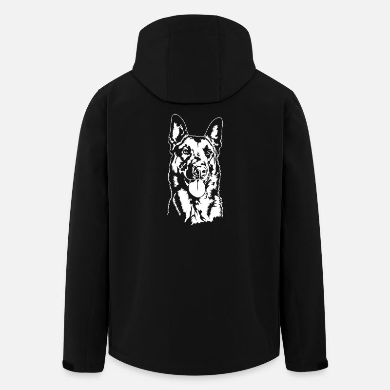 Belgian Malinois Portrait Hund Hunde Wilsigns - Recycelte Männer Softshell-Jacke von Stanley/Stella - Schwarz