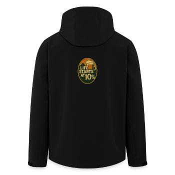 Das Leben beginnt bei 10% - Recycelte Männer Softshell-Jacke von Stanley/Stella - Schwarz - Hinten - AI Model Male 185 light (185cm)