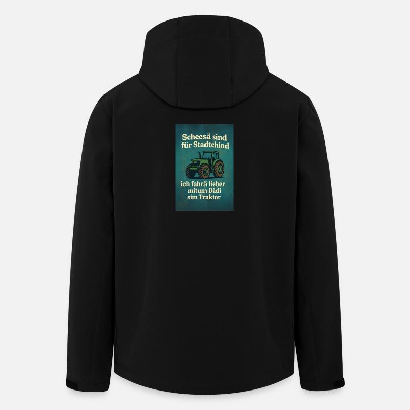 Traktor vum Dädi - Recycelte Männer Softshell-Jacke von Stanley/Stella - Schwarz