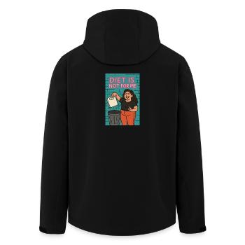 Diät ist nichts für mich - Recycelte Männer Softshell-Jacke von Stanley/Stella - Schwarz - Hinten - AI Model Male 185 light (185cm)