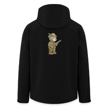 Lord Petzi Hunter - Men’s Recycled Softshell Jacket by Stanley/Stella - black - Back - AI Model Male 185 light (185cm)