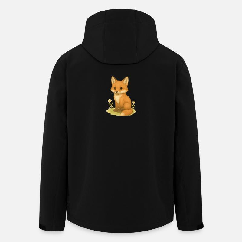 Nordischer Wald - Fuchs - Recycelte Männer Softshell-Jacke von Stanley/Stella - Schwarz