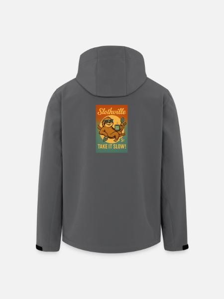 Sloth Slothville - Men’s Recycled Softshell Jacket by Stanley/Stella - black