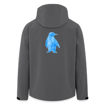 Diamond Penguin Geometric Design - Men’s Recycled Softshell Jacket by Stanley/Stella - anthracite - Back - AI Model Male 185 light (185cm)