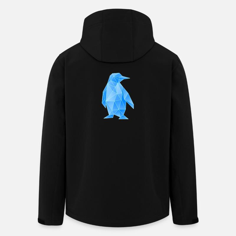 Diamant Pinguin Geometrisches Design - Recycelte Männer Softshell-Jacke von Stanley/Stella - Schwarz