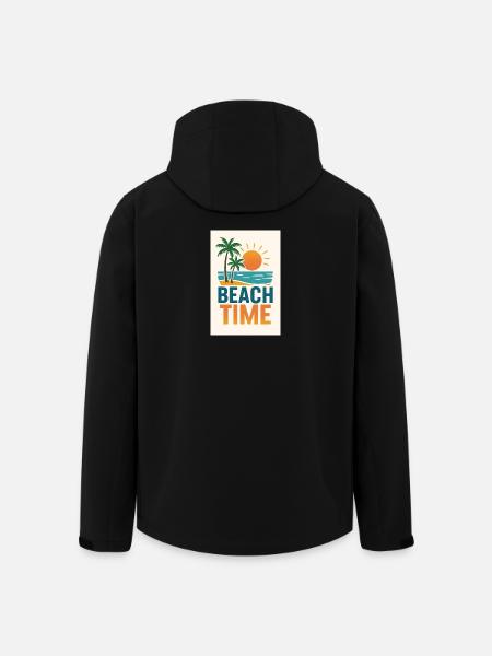 Beach Time - Palmen - Recycelte Männer Softshell-Jacke von Stanley/Stella - Schwarz