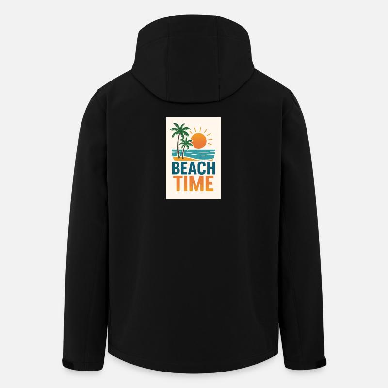 Beach Time - Palmen - Recycelte Männer Softshell-Jacke von Stanley/Stella - Schwarz