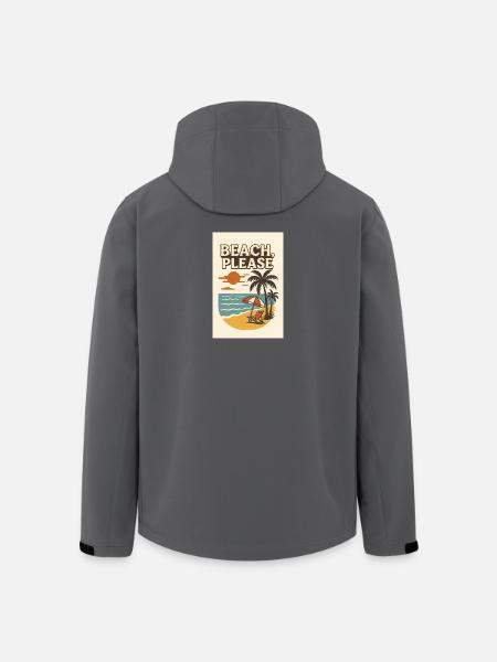 Beach, Please - Recycelte Männer Softshell-Jacke von Stanley/Stella - Schwarz
