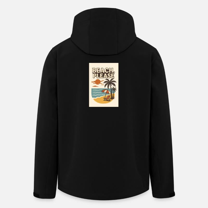 Beach, Please - Recycelte Männer Softshell-Jacke von Stanley/Stella - Schwarz