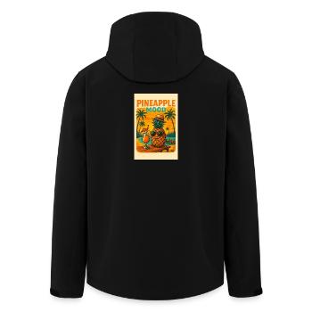 Pineapple Mood (Retro Vibes Edition) - Recycelte Männer Softshell-Jacke von Stanley/Stella - Schwarz - Hinten - AI Model Male 185 light (185cm)