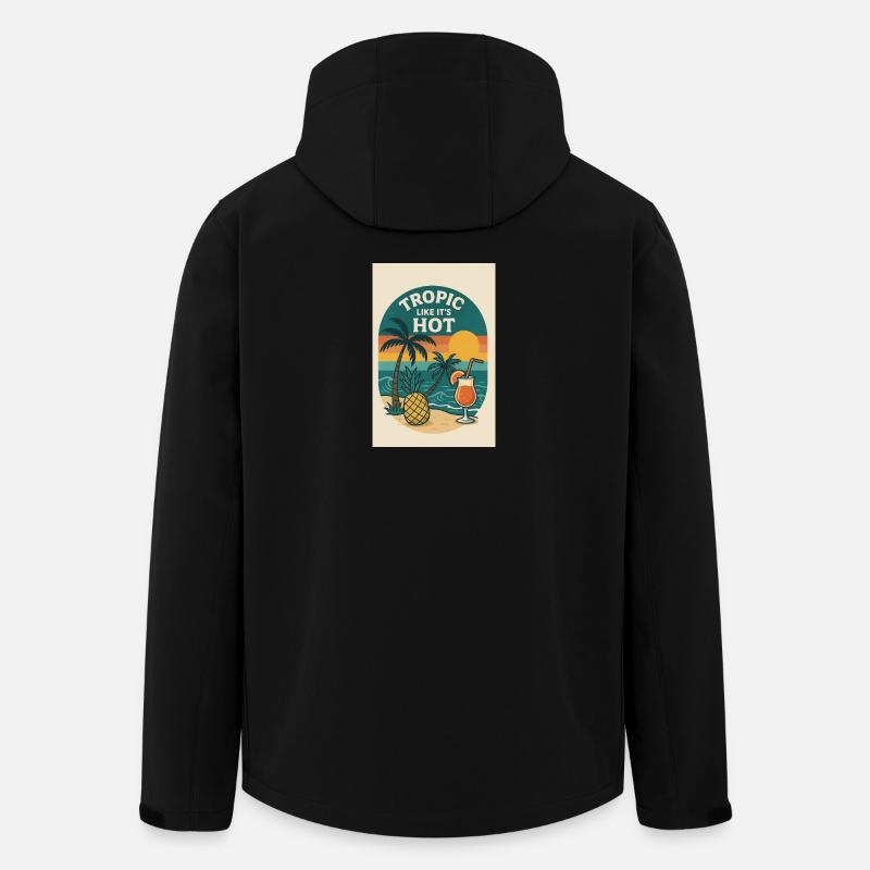 Tropic Like It’s Hot - Recycelte Männer Softshell-Jacke von Stanley/Stella - Schwarz