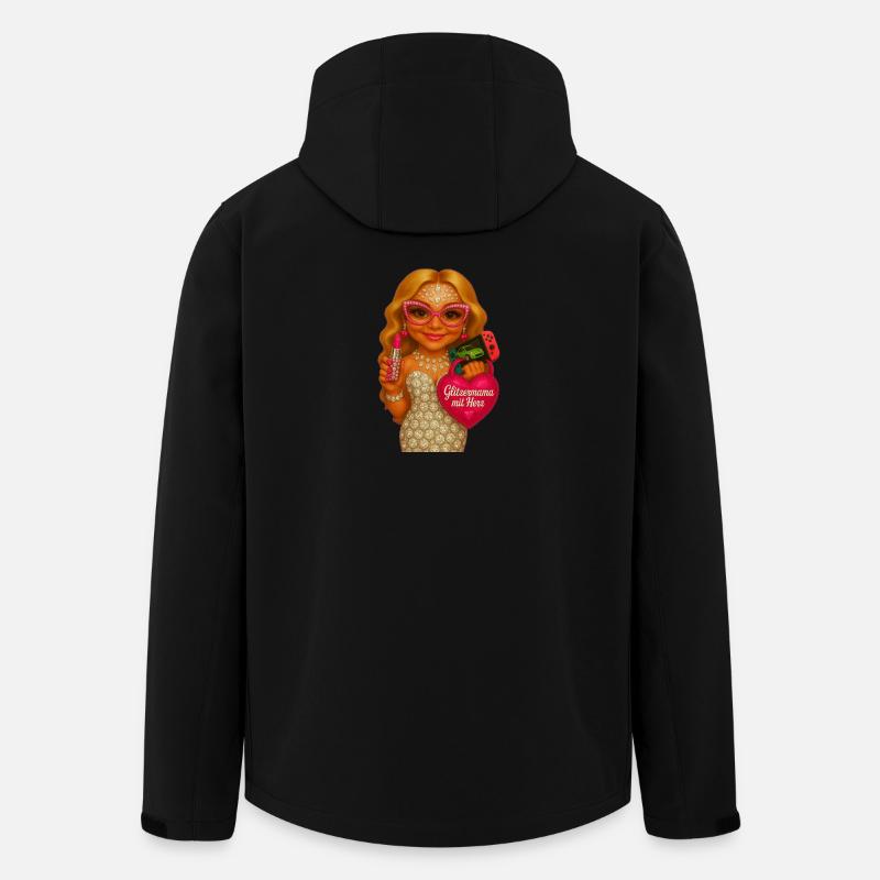 GlitzerMama mit Herz - Recycelte Männer Softshell-Jacke von Stanley/Stella - Schwarz
