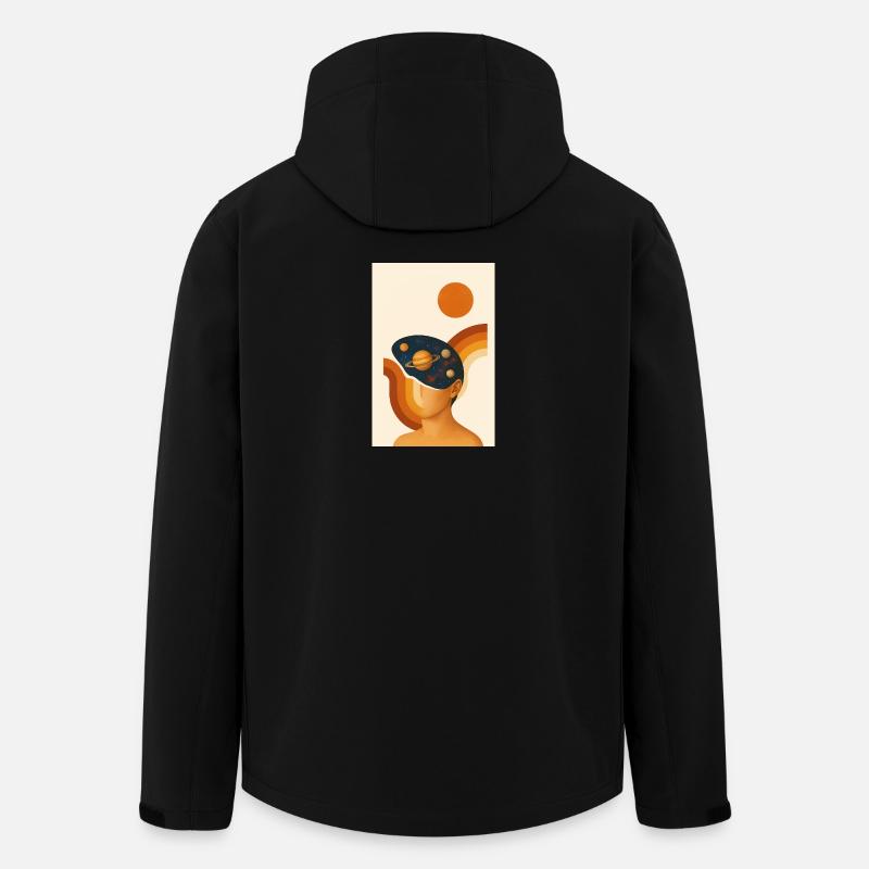 Abstraktes Genie - Recycelte Männer Softshell-Jacke von Stanley/Stella - Schwarz