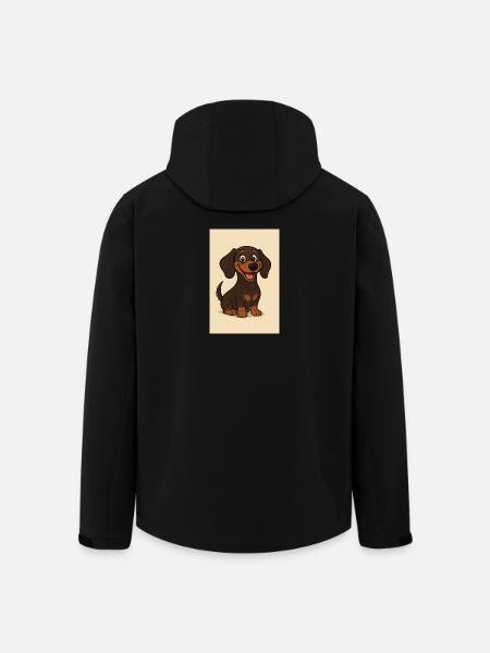 Glücklicher Dackel - Recycelte Männer Softshell-Jacke von Stanley/Stella - Schwarz