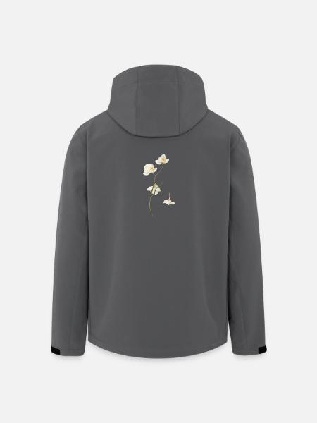 Elegant White Orchid Flower - Men’s Recycled Softshell Jacket by Stanley/Stella - black