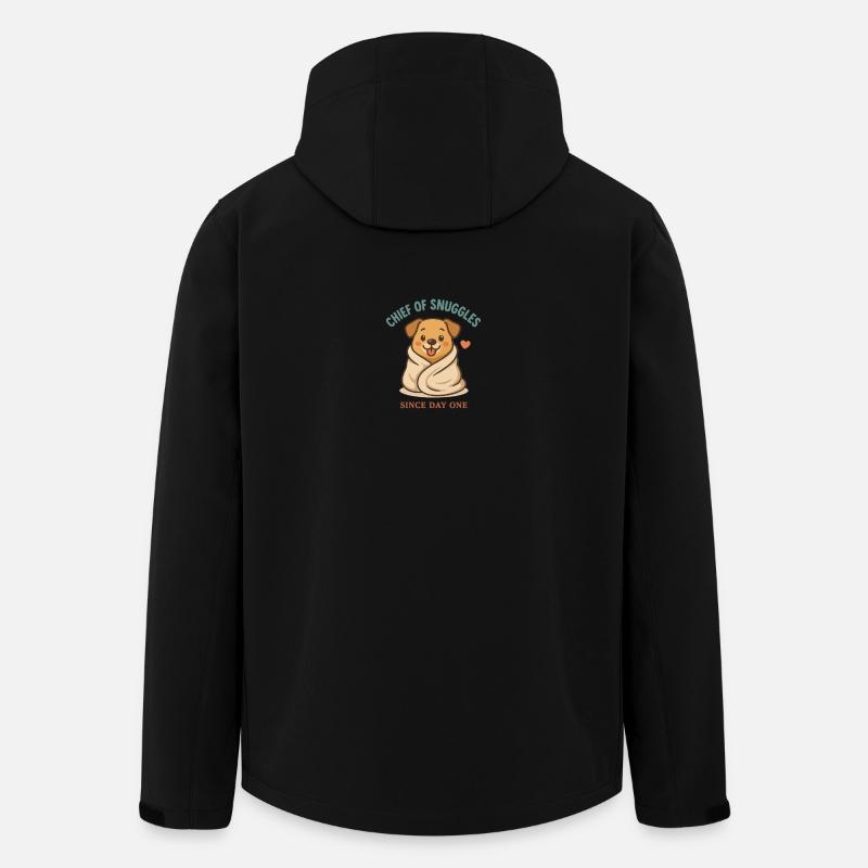 Chien avec du cœur - Veste softshell homme en polyester recyclé Stanley/Stella - noir