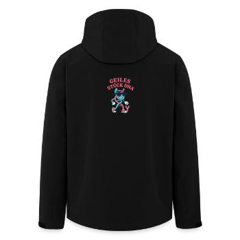 Geiles Stück DNA (Y) - Recycelte Männer Softshell-Jacke von Stanley/Stella - Schwarz - Hinten - AI Model Male 185 light (185cm)