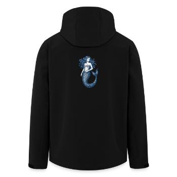 Enchanted Mermaid Elegance - Men’s Recycled Softshell Jacket by Stanley/Stella - black - Back - AI Model Male 185 light (185cm)