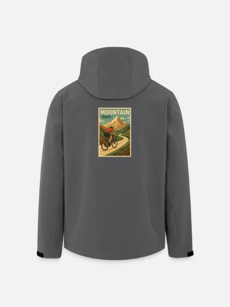 Bike Pass Mountain Pass - Men’s Recycled Softshell Jacket by Stanley/Stella - black