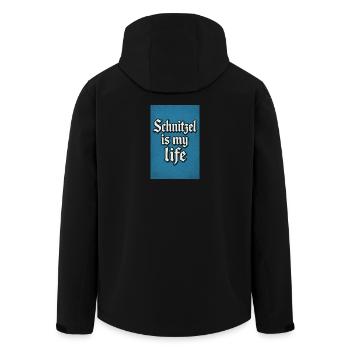 Schnitzel is my life lettering - Men’s Recycled Softshell Jacket by Stanley/Stella - black - Back - AI Model Male 185 light (185cm)