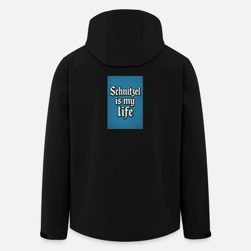 Schnitzel ist mein Leben Schriftzug - Recycelte Männer Softshell-Jacke von Stanley/Stella - Schwarz