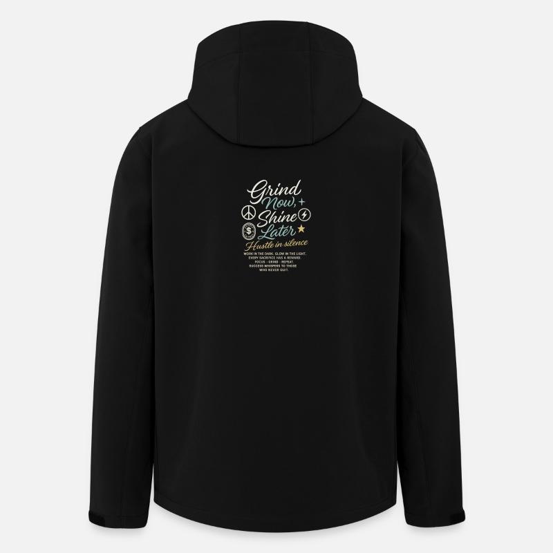 Motivationsspruch für Erfolg & Hustle - Recycelte Männer Softshell-Jacke von Stanley/Stella - Schwarz