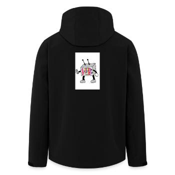 Robot TV coloré - Veste softshell homme en polyester recyclé Stanley/Stella - noir - Dos - AI Model Male 185 light (185cm)