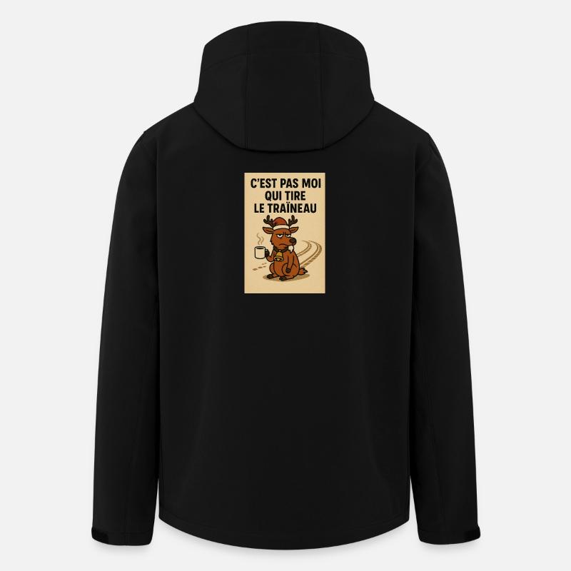 Blasierter Fuchs im Weihnachtscafé - Recycelte Männer Softshell-Jacke von Stanley/Stella - Schwarz
