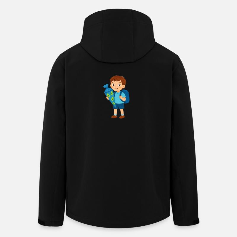 Avocado Schulheld - Recycelte Männer Softshell-Jacke von Stanley/Stella - Schwarz