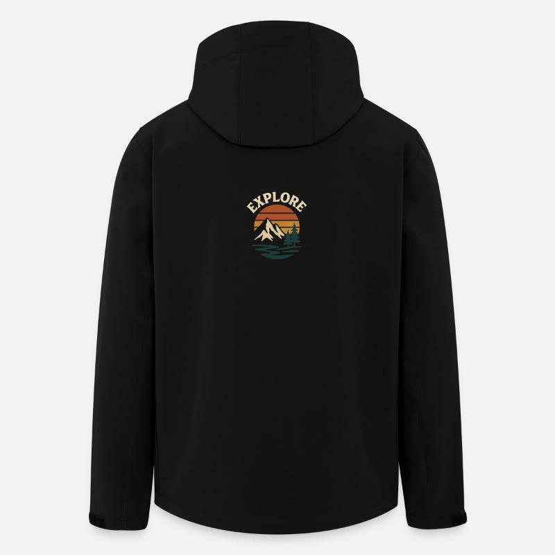 Explore Sonnenuntergang - Recycelte Männer Softshell-Jacke von Stanley/Stella - Schwarz