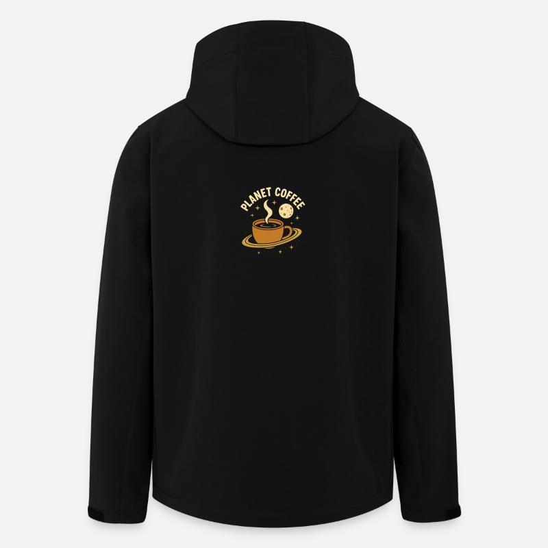 planet coffee - Recycelte Männer Softshell-Jacke von Stanley/Stella - Schwarz