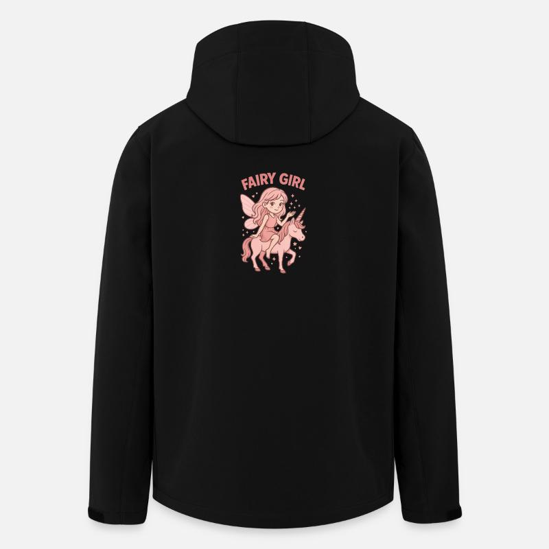 Feenreiterin Rosa Einhorn - Recycelte Männer Softshell-Jacke von Stanley/Stella - Schwarz