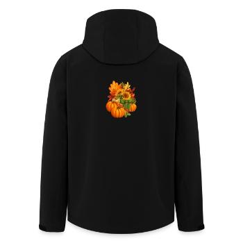 Récolte d’automne Citrouilles et tournesols - Veste softshell homme en polyester recyclé Stanley/Stella - noir - Dos - AI Model Male 185 light (185cm)