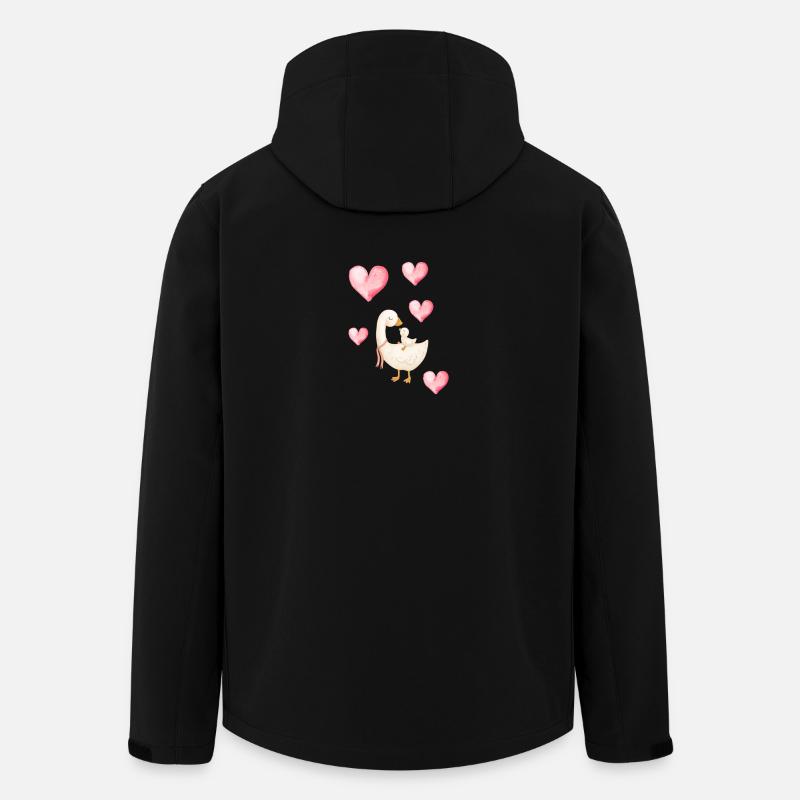 Maman Canard et Petit Coeur - Veste softshell homme en polyester recyclé Stanley/Stella - noir