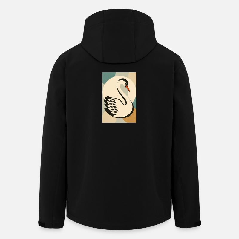 Schwan - Recycelte Männer Softshell-Jacke von Stanley/Stella - Schwarz