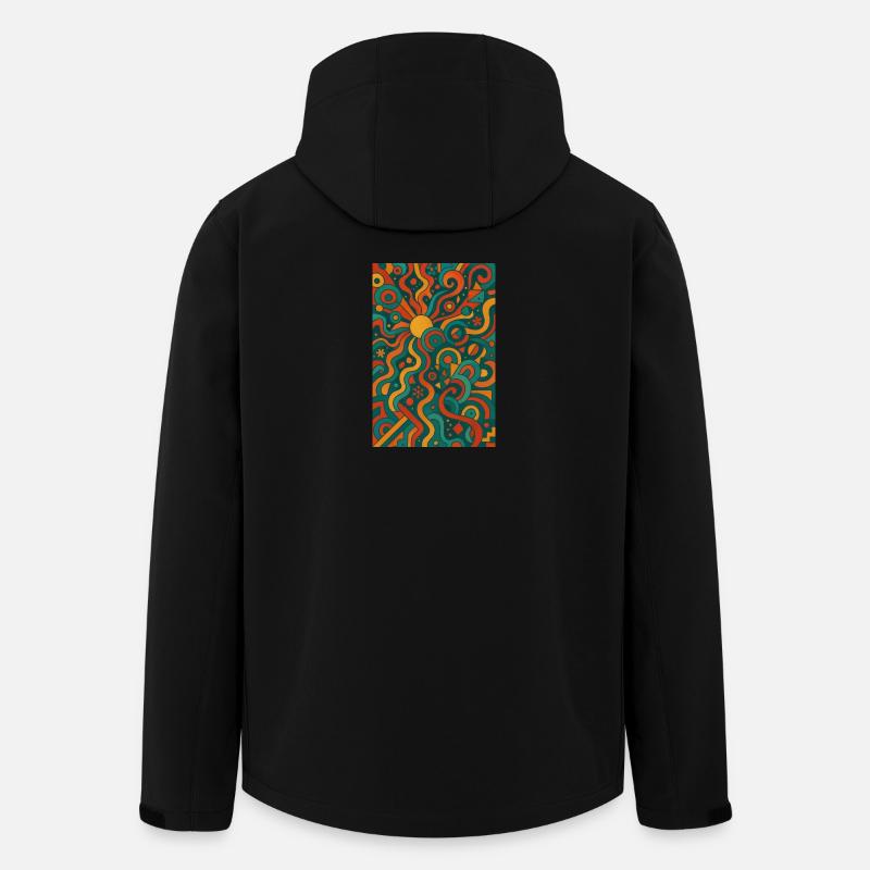 abstrakt colours - Recycelte Männer Softshell-Jacke von Stanley/Stella - Schwarz