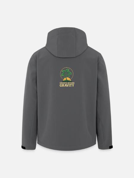 "Mystical Plant – Trendy Nature Art" - Men’s Recycled Softshell Jacket by Stanley/Stella - black
