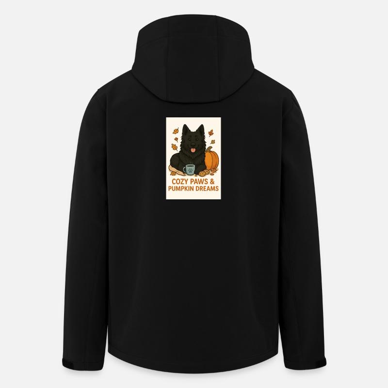 Cozy Paws and Pumpkin Dreams - Men’s Recycled Softshell Jacket by Stanley/Stella - black